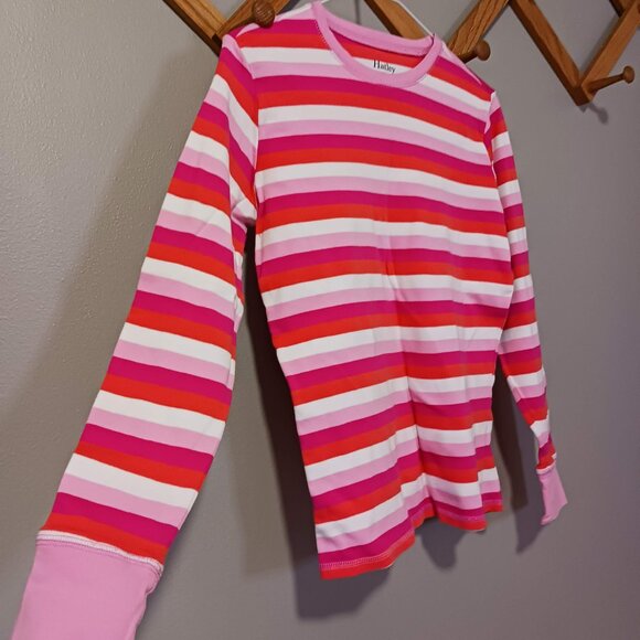 Hatley Organic Cotton Long Sleeve Pink Striped Pajama Set Women's Med - Picture 6 of 11